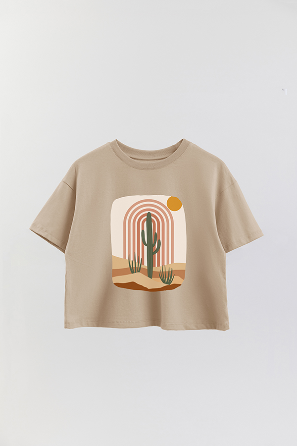 REMERA CROP ESTAMPADA ART 152
