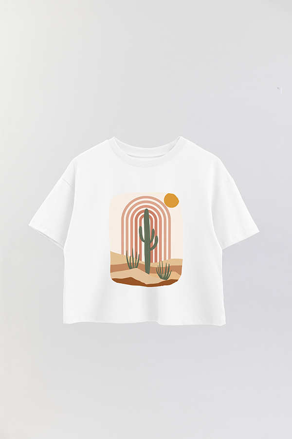 REMERA CROP ESTAMPADA ART 152