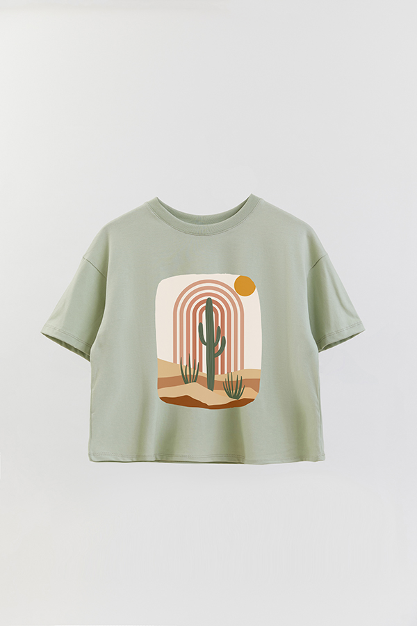 REMERA CROP ESTAMPADA ART 152