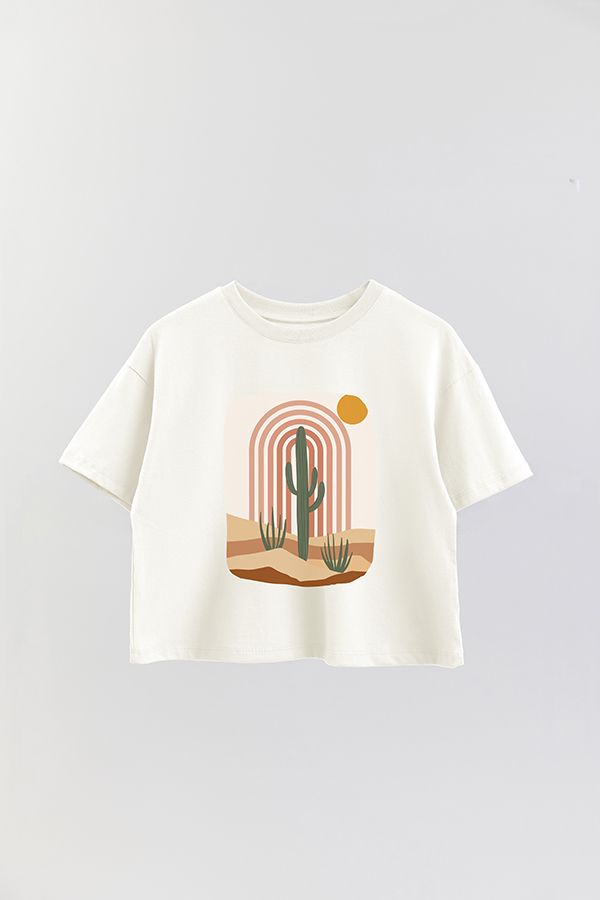 REMERA CROP ESTAMPADA ART 152