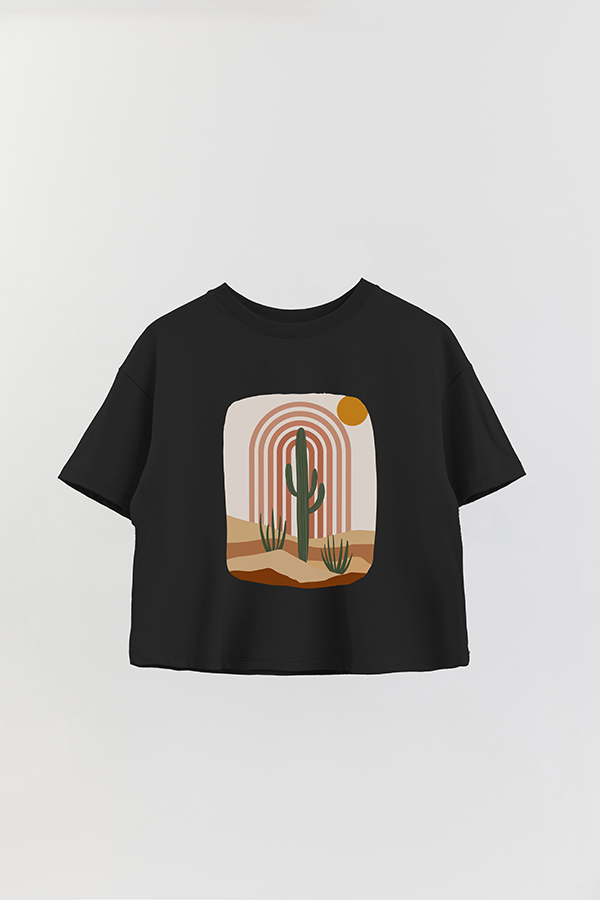 REMERA CROP ESTAMPADA ART 152