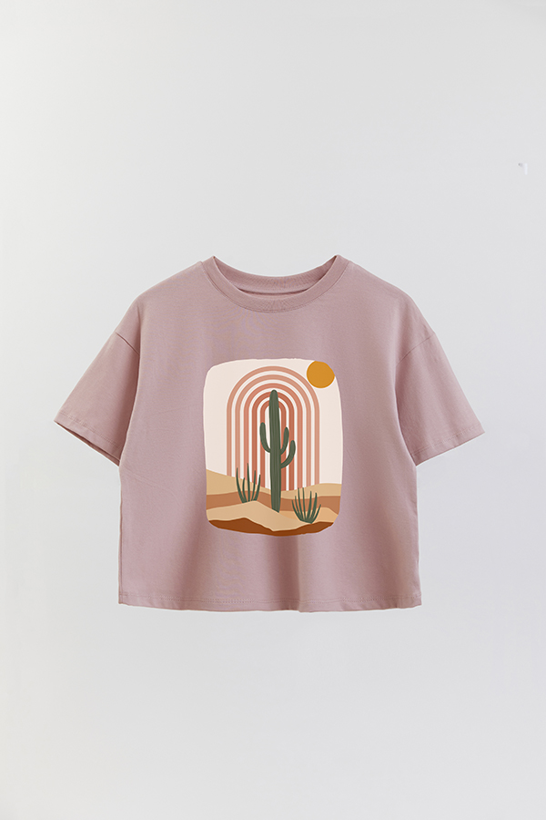REMERA CROP ESTAMPADA ART 152