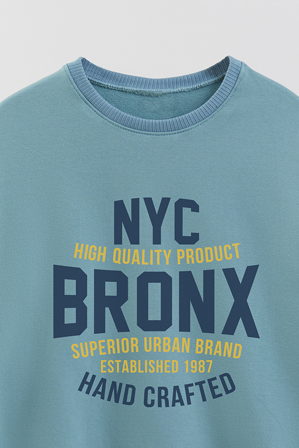 BUZO CREWNECK RUSTICO LITTLE YORK BRONX