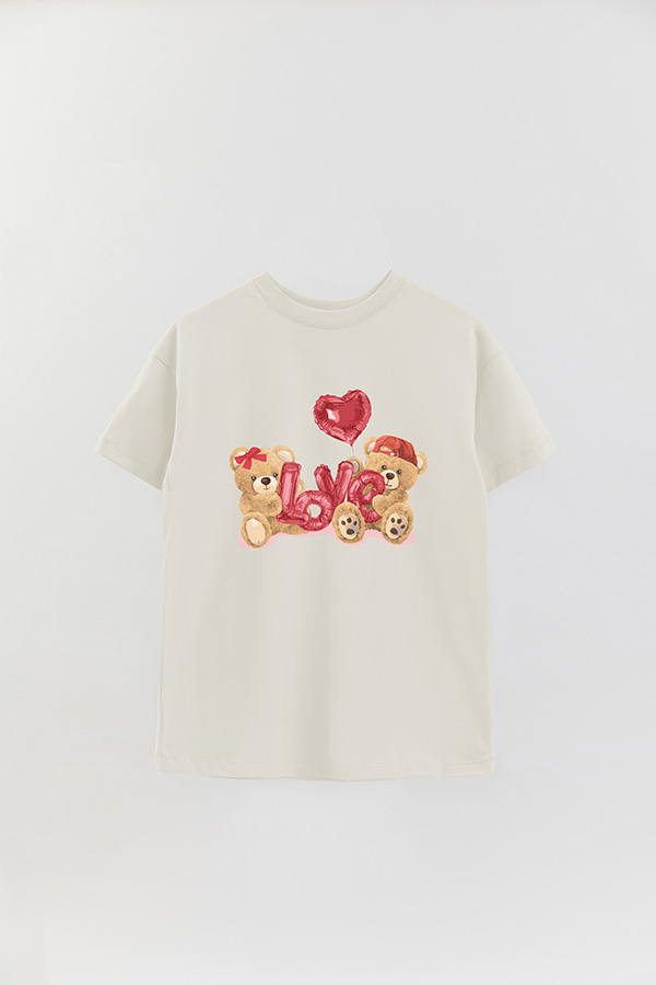 REMERA OVER ESTAMPADA UNISEX TEDDY BALLOON