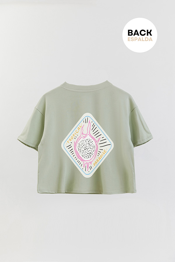 REMERA CROP FB ESTAMPADA PASSION FRUIT