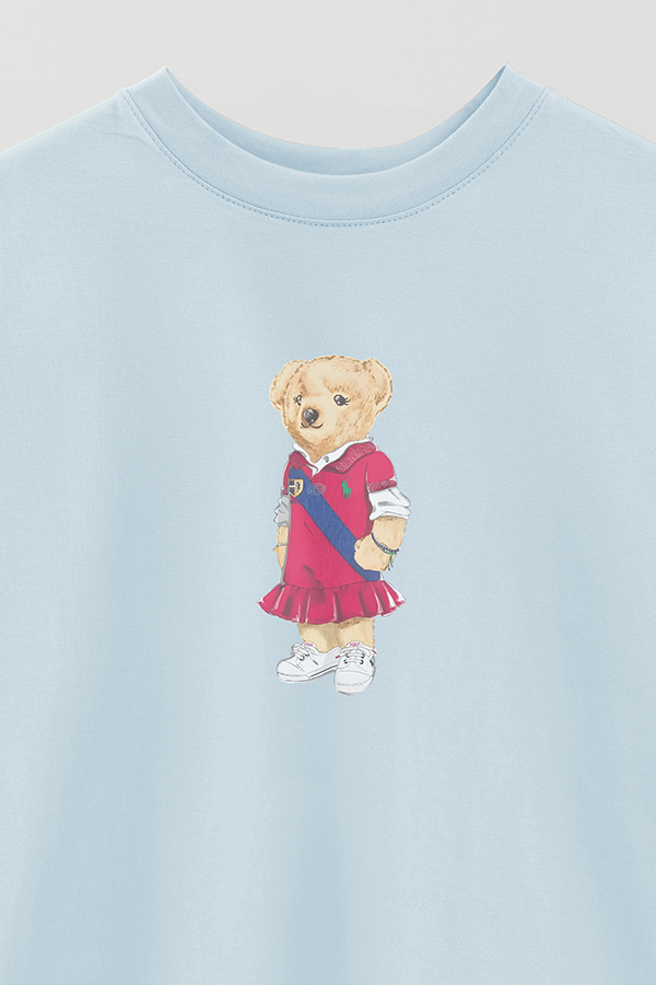 REMERA OVER ESTAMPADA UNISEX BEAR PINK DRESS