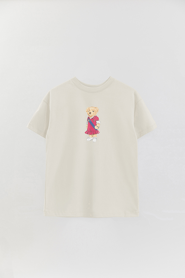 REMERA OVER ESTAMPADA UNISEX BEAR PINK DRESS