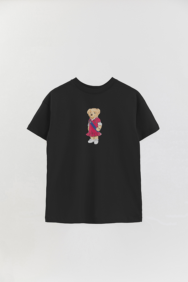 REMERA OVER ESTAMPADA UNISEX BEAR PINK DRESS