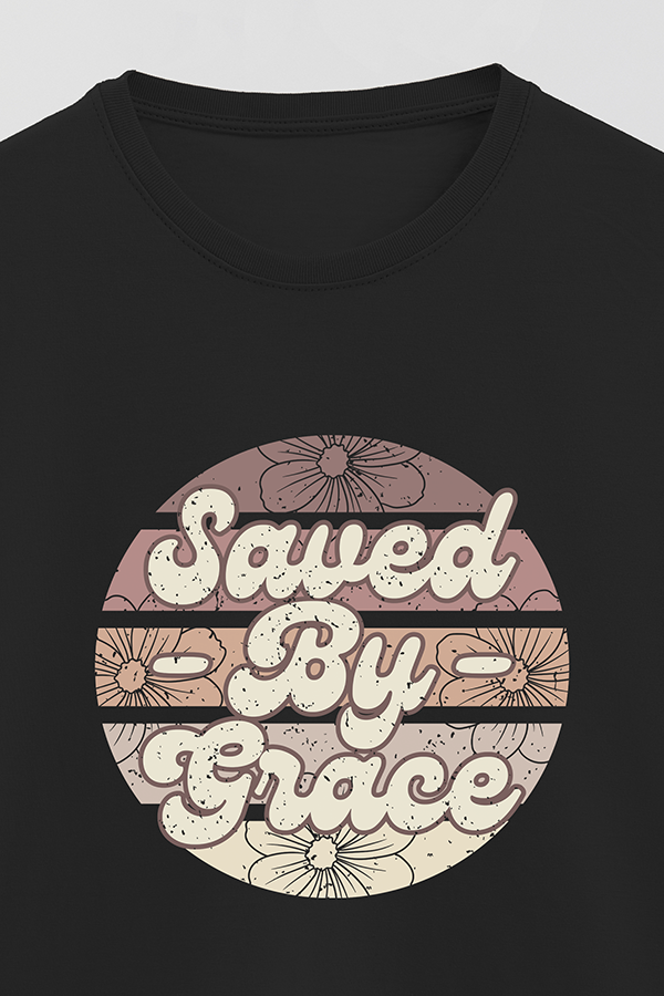 REMERA BASICA UNISEX RT SAVED BY GRACE