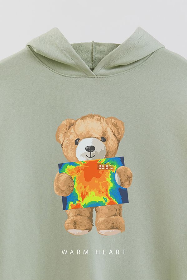 HOODIE RÚSTICO BOY TEDDY WARM HEART