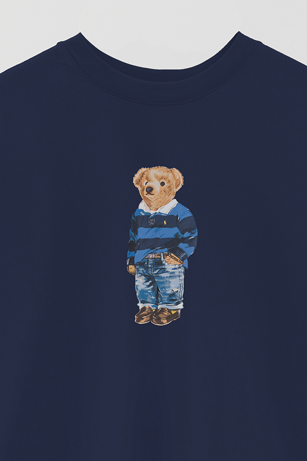 REMERA OVER ESTAMPADA UNISEX BEAR STRIPPED SWEATSHIRT