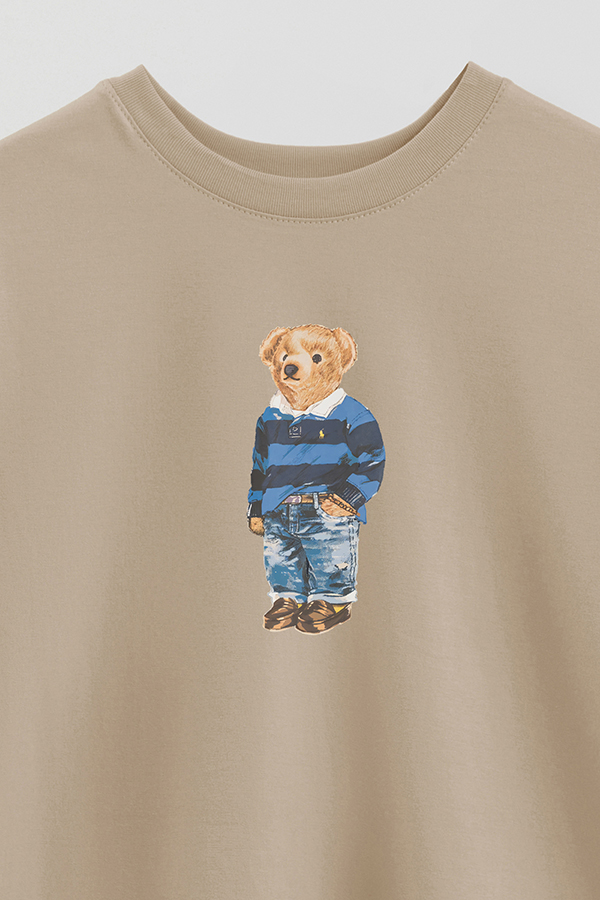 REMERA OVER ESTAMPADA UNISEX BEAR STRIPPED SWEATSHIRT