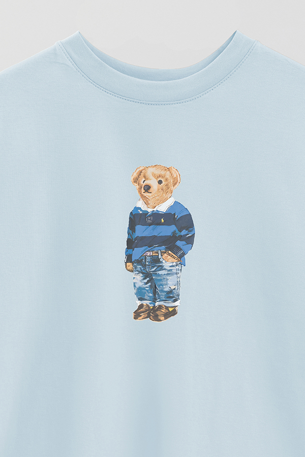 REMERA OVER ESTAMPADA UNISEX BEAR STRIPPED SWEATSHIRT