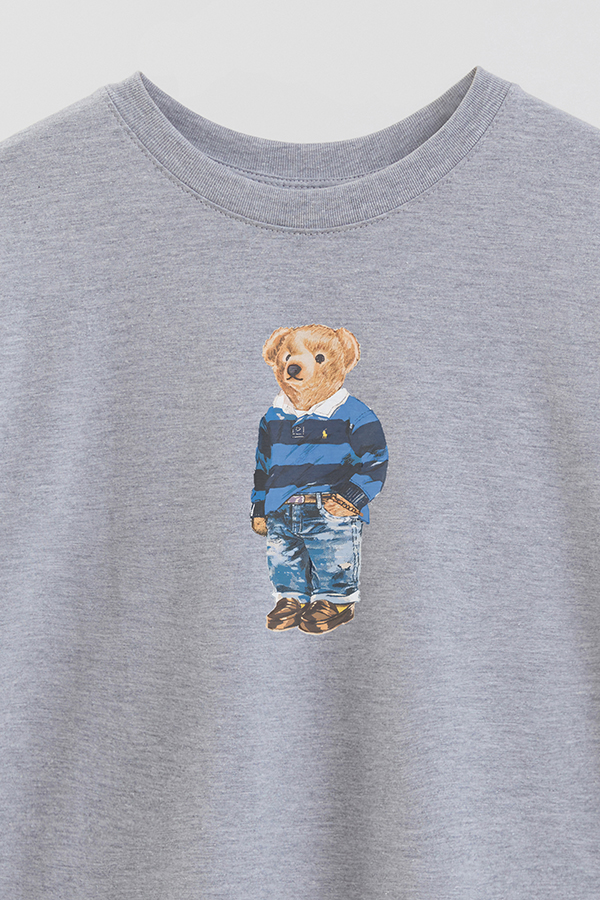 REMERA OVER ESTAMPADA UNISEX BEAR STRIPPED SWEATSHIRT