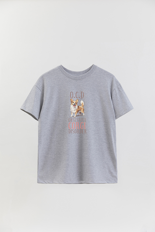 REMERA OVER ESTAMPADA DOG OBSESSIVE CORGI DISORDER