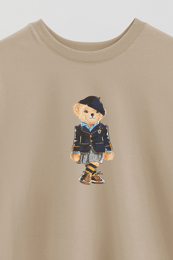 REMERA OVER ESTAMPADA UNISEX BEAR SCOTTISH