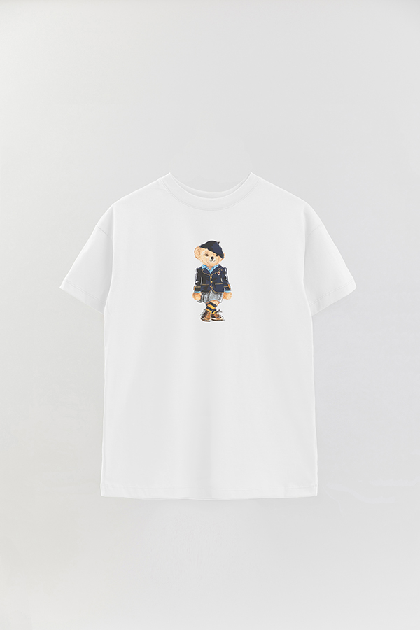 REMERA OVER ESTAMPADA UNISEX BEAR SCOTTISH