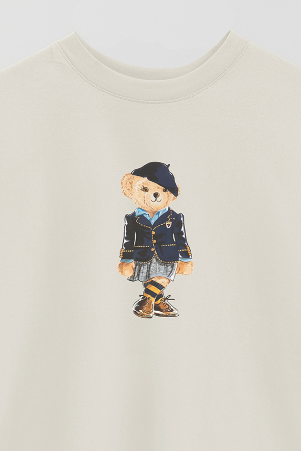 REMERA OVER ESTAMPADA UNISEX BEAR SCOTTISH