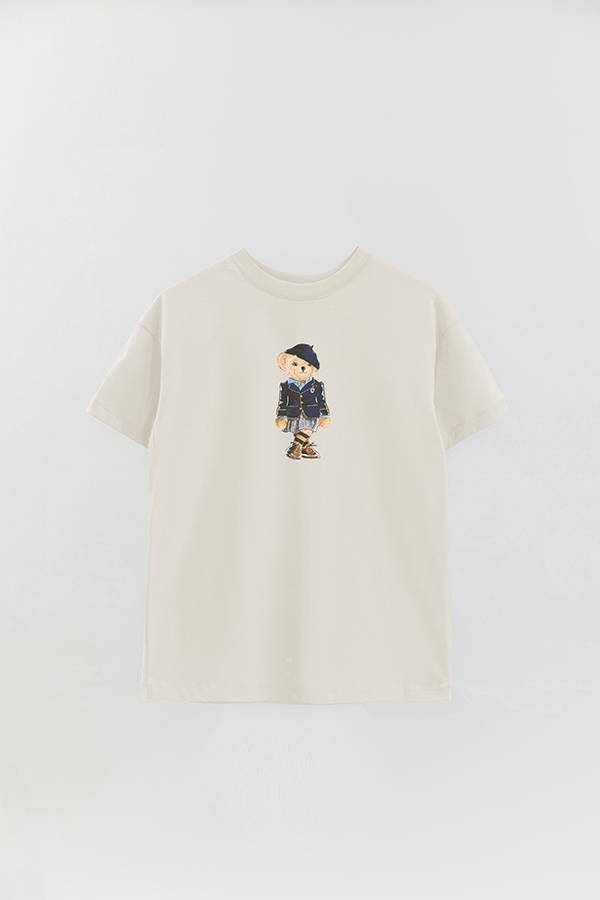 REMERA OVER ESTAMPADA UNISEX BEAR SCOTTISH