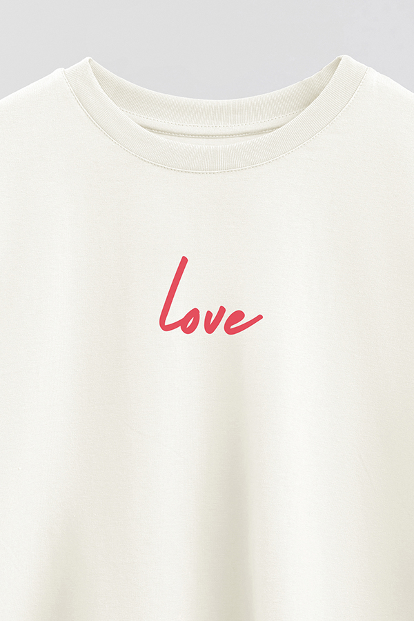REMERA CROP ESTAMPADA RED LOVE
