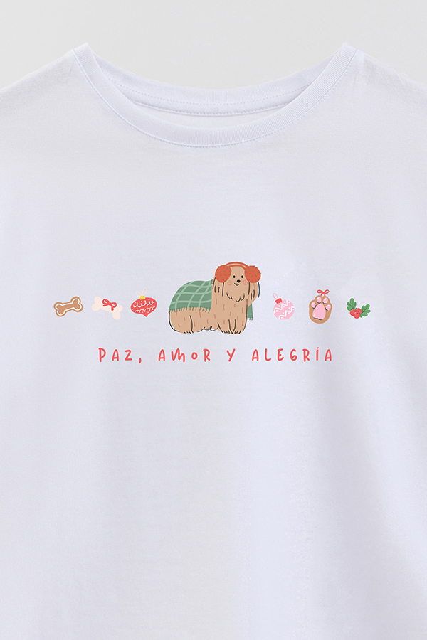 REMERA GIRL OVER DG PAZ Y AMOR