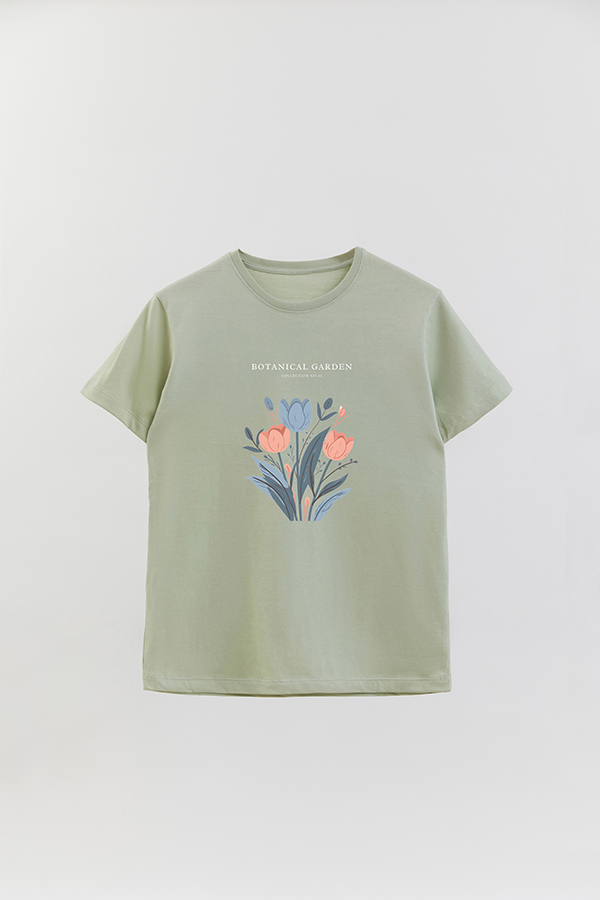 REMERA BASICA ESTAMPADA GARDEN 46