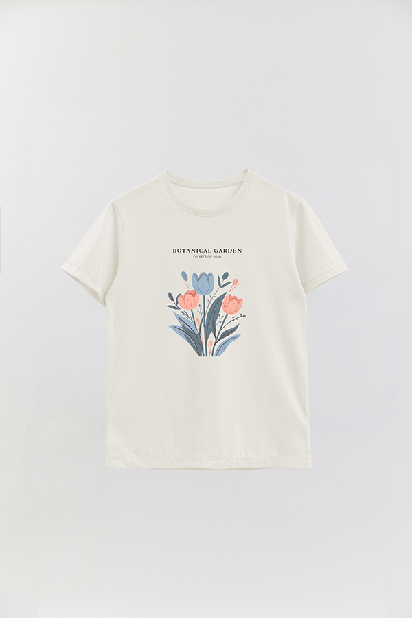 REMERA BASICA ESTAMPADA GARDEN 46