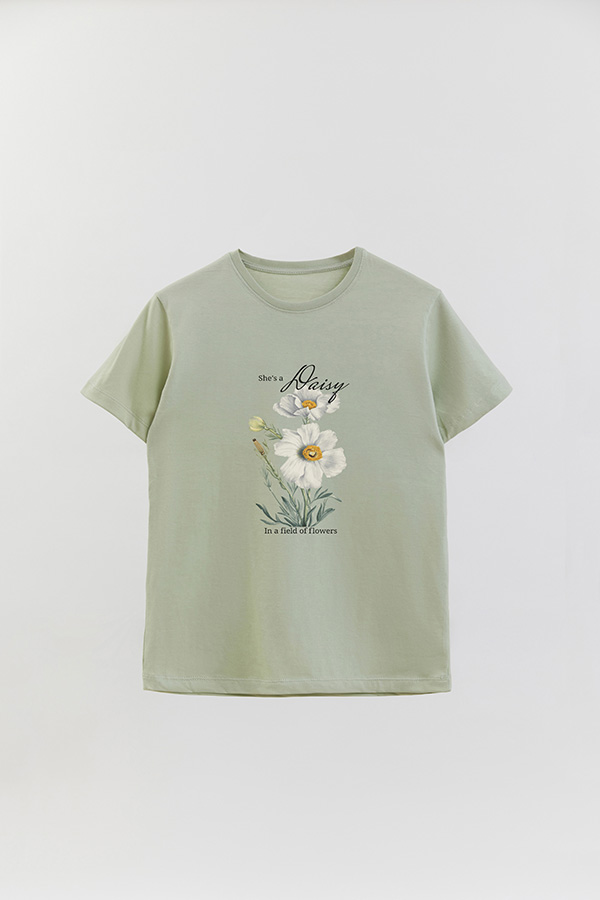 REMERA BASICA ESTAMPADA FLO3 SHE'S A DAISY