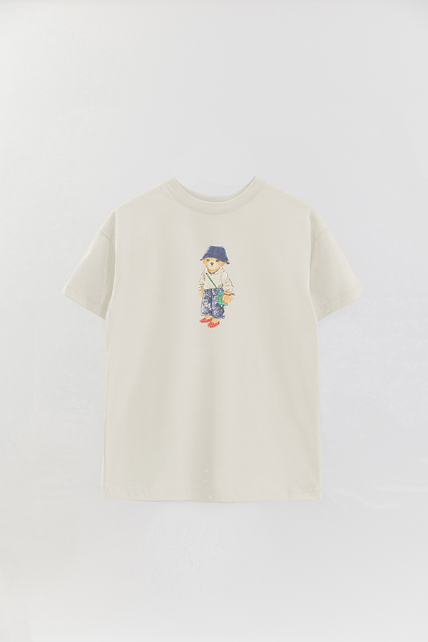 REMERA OVER ESTAMPADA UNISEX BEAR FASHIONABLE
