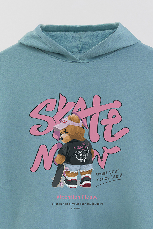 HOODIE RUSTICO KID SKATE PINK