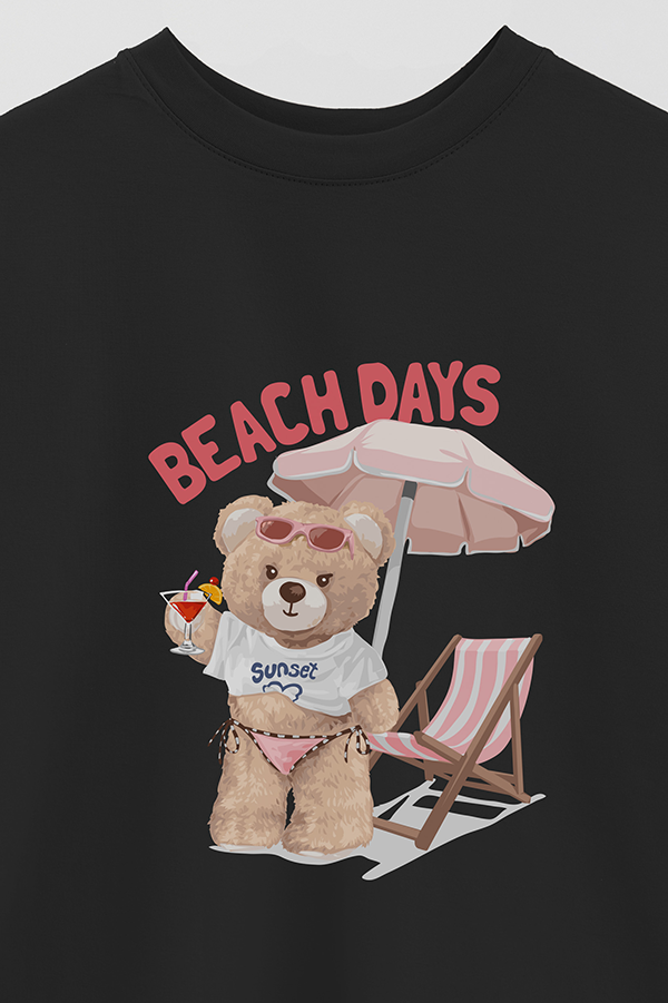 REMERA OVER ESTAMPADA UNISEX TEDDY BEACH DAYS