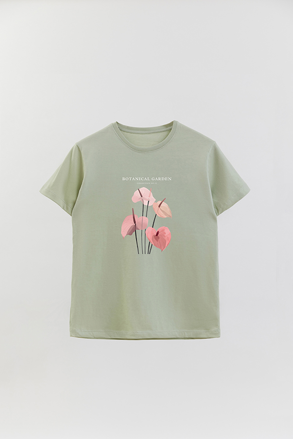REMERA BASICA ESTAMPADA GARDEN 55