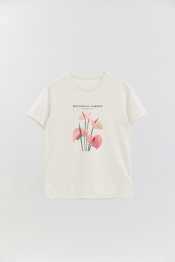 REMERA BASICA ESTAMPADA GARDEN 55