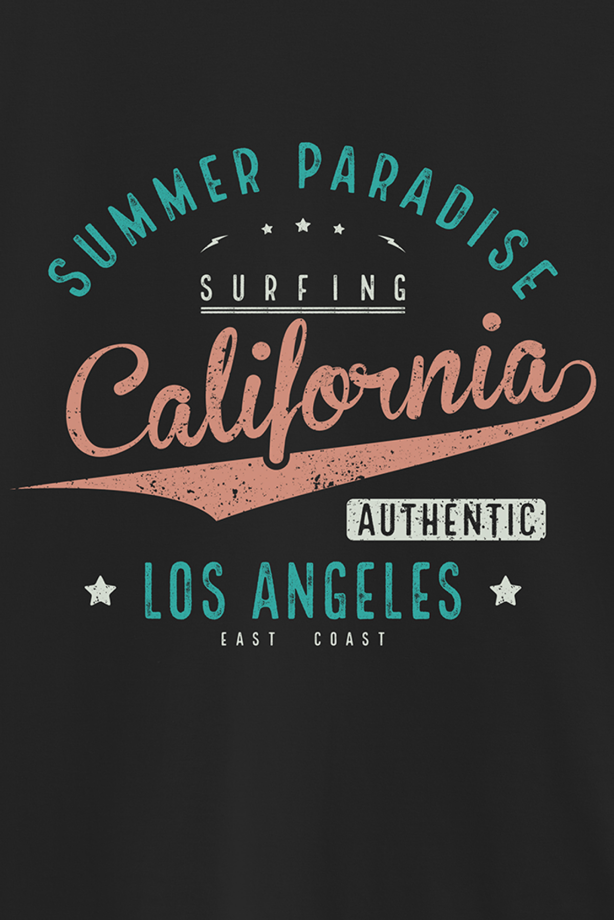 REMERA BASICA ESTAMPADA SM SUMMER PARADISE CALIFORNIA