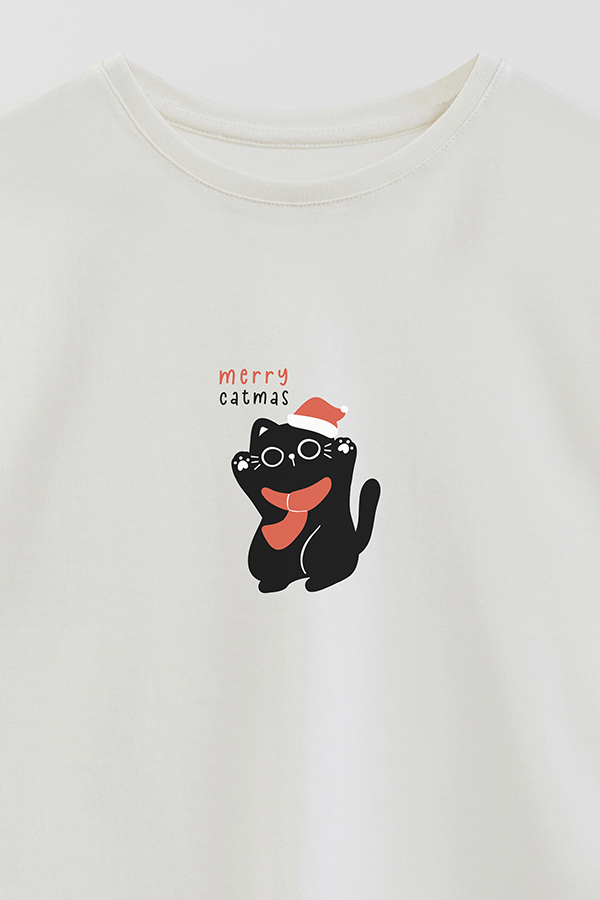 REMERA GIRL OVER JINGLE CAT 12