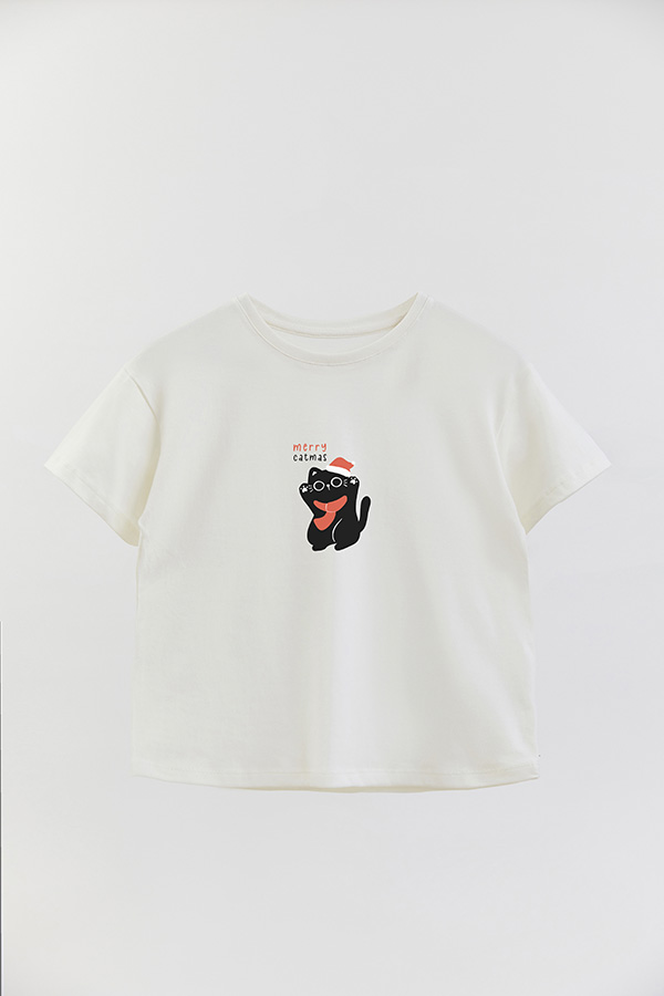 REMERA GIRL OVER JINGLE CAT 12