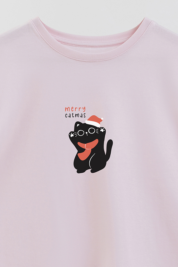 REMERA GIRL OVER JINGLE CAT 12