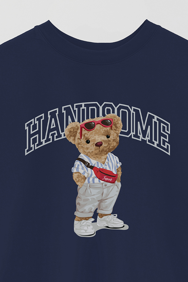 REMERA OVER ESTAMPADA UNISEX TEDDY HANDSOME