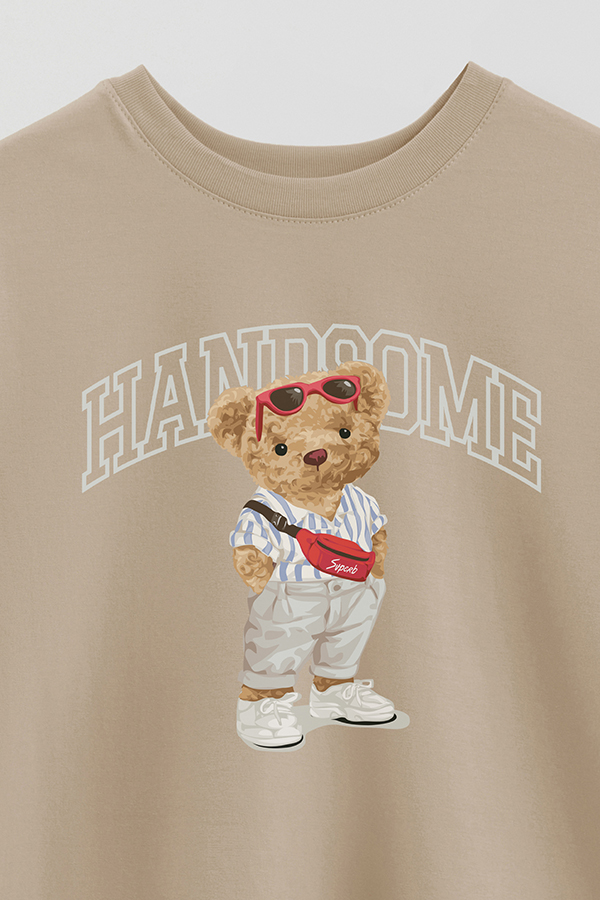 REMERA OVER ESTAMPADA UNISEX TEDDY HANDSOME
