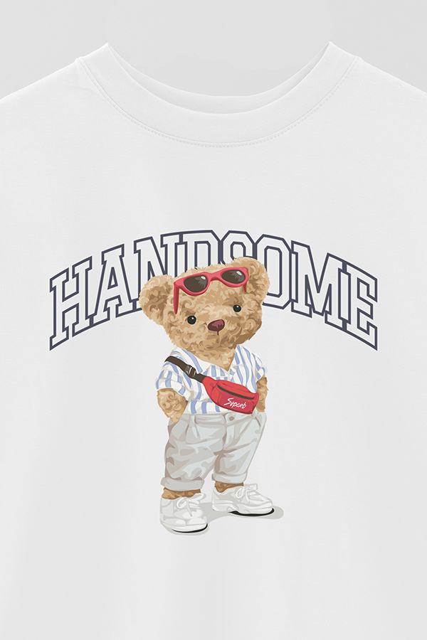 REMERA OVER ESTAMPADA UNISEX TEDDY HANDSOME