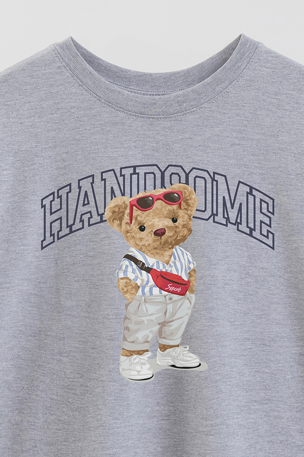 REMERA OVER ESTAMPADA UNISEX TEDDY HANDSOME