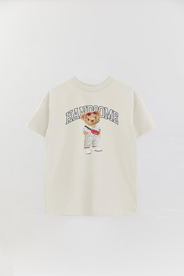 REMERA OVER ESTAMPADA UNISEX TEDDY HANDSOME