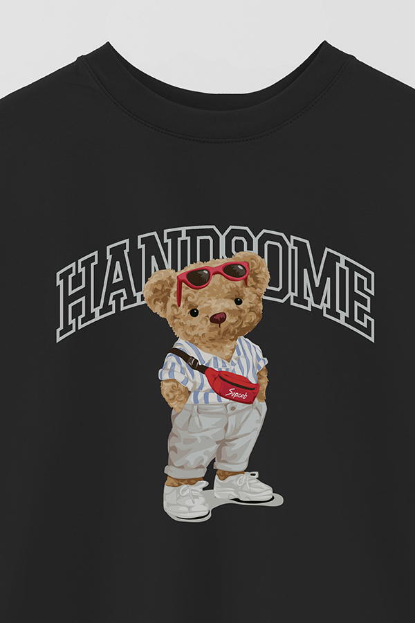 REMERA OVER ESTAMPADA UNISEX TEDDY HANDSOME