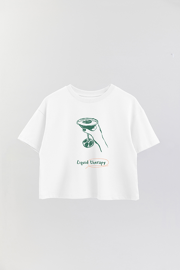 REMERA CROP ESTAMPADA ITALY LIQUID THERAPY