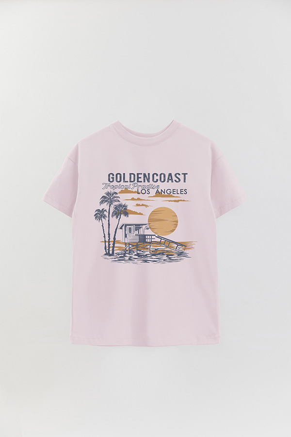 REMERA OVER ESTAMPADA PARADISE BEACH