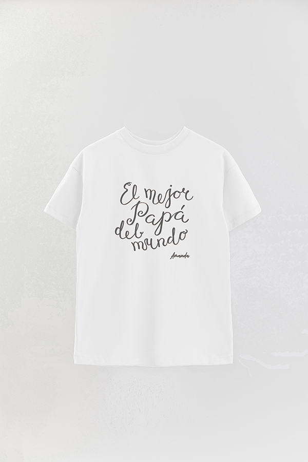 REMERA OVER ESTAMPADA DDP PERSONALIZADO EL MEJOR PAPA