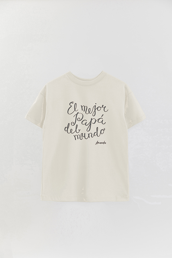 REMERA OVER ESTAMPADA DDP PERSONALIZADO EL MEJOR PAPA