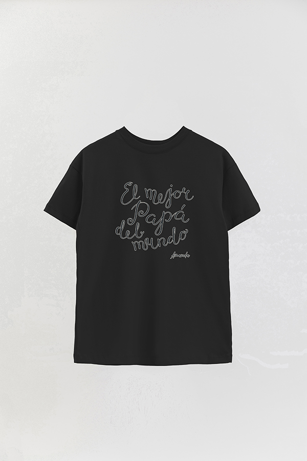 REMERA OVER ESTAMPADA DDP PERSONALIZADO EL MEJOR PAPA