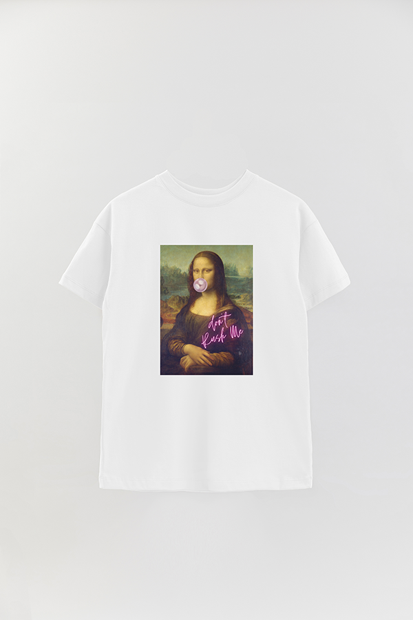 REMERA OVER ESTAMPADA ART COLLECTION 22 DON'T RUSH ME
