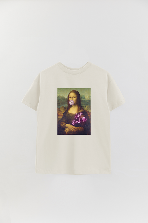 REMERA OVER ESTAMPADA ART COLLECTION 22 DON'T RUSH ME
